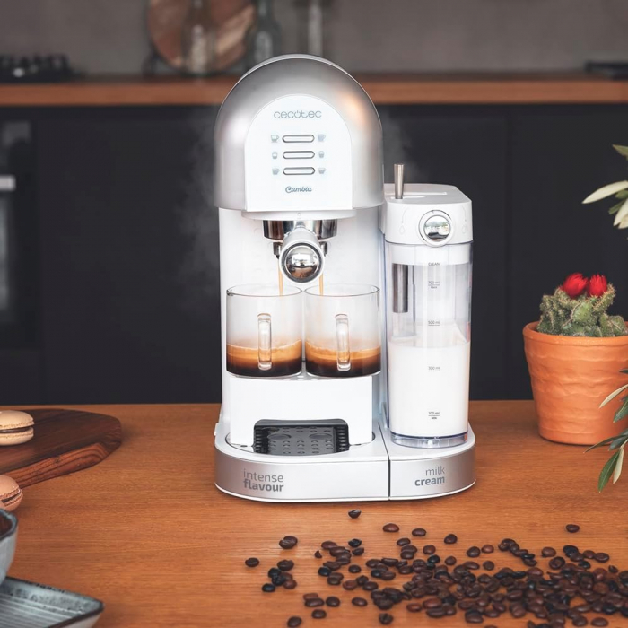 Expressor semi-automant Cecotec - Cumbia Power Instant-ccino, 20 bar, 1470W, 1.7l, alb [7]