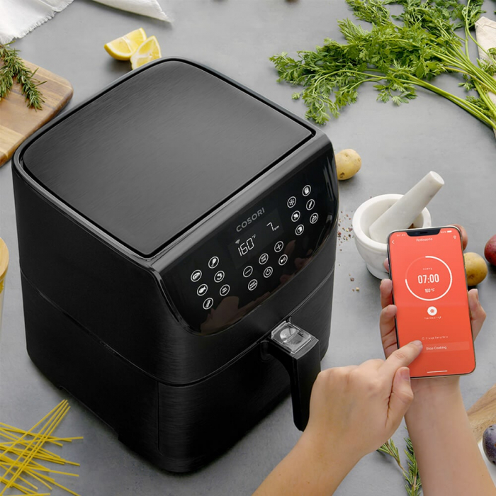 Friteuza cu aer cald, fara ulei, SMART WiFi, Cosori  CS158-AF, aplicatiE VeSync, Ecran digital, Cos detasabil, 13 functii de gatire, Capacitate 5.5 litri, 1700W [3]