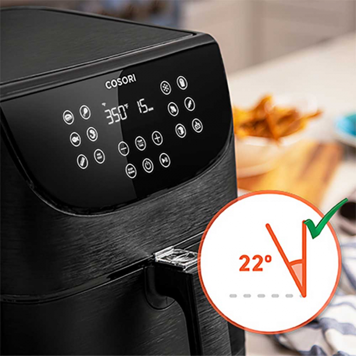 Friteuza cu aer cald, fara ulei, SMART WiFi, Cosori  CS158-AF, aplicatiE VeSync, Ecran digital, Cos detasabil, 13 functii de gatire, Capacitate 5.5 litri, 1700W [4]