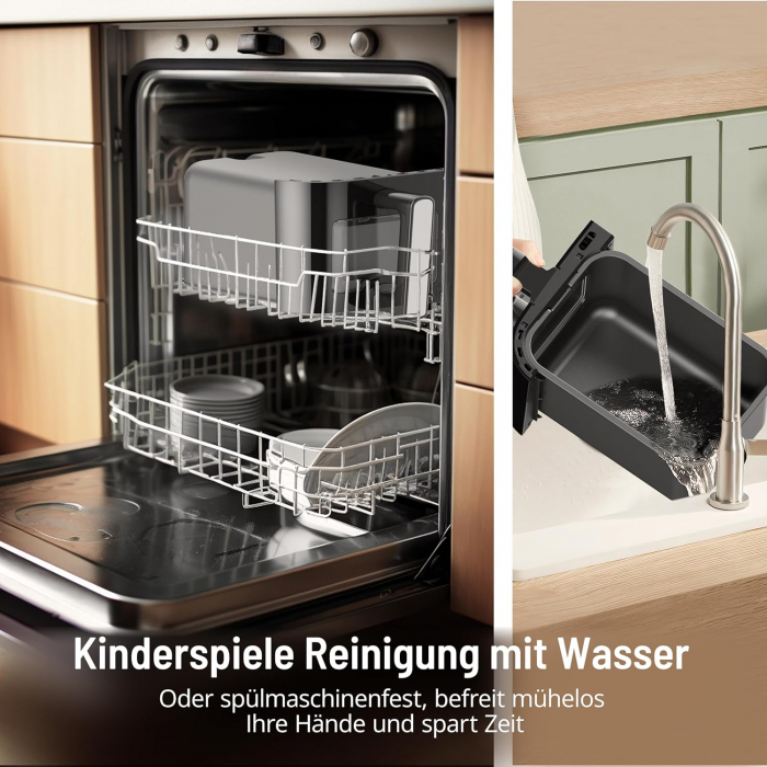 Friteuza cu aer cald PARIS RH NE 9.5L, XXL , 2600W, două compartimente și fereastră de vizionare, 12 în 1 [4]