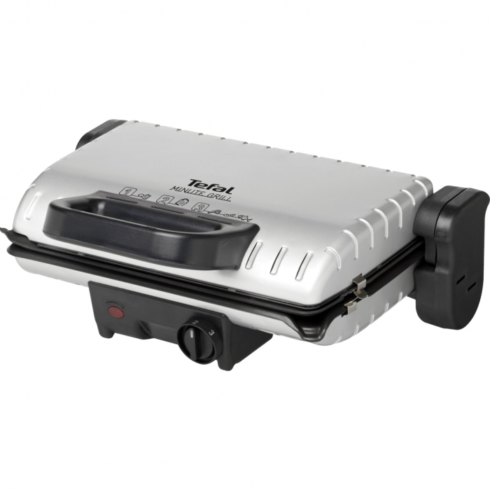 Gratar electric Tefal GC205012, 1600 W, placi antiaderente si detasabile, termostat ajustabil, 21 x 33.5 cm, Negru/Gri [1]