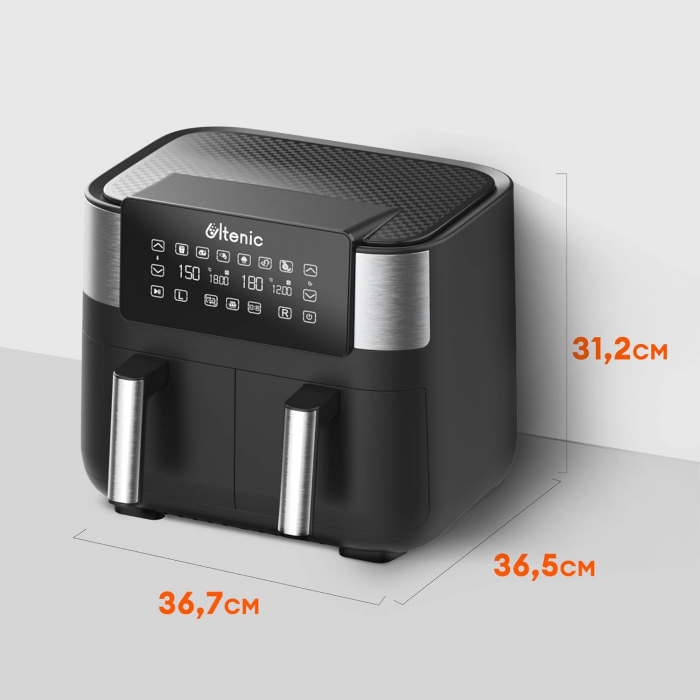 Friteuza Ultenic K20 2850W, 7,6L, 2 compartimente, control tactil [6]