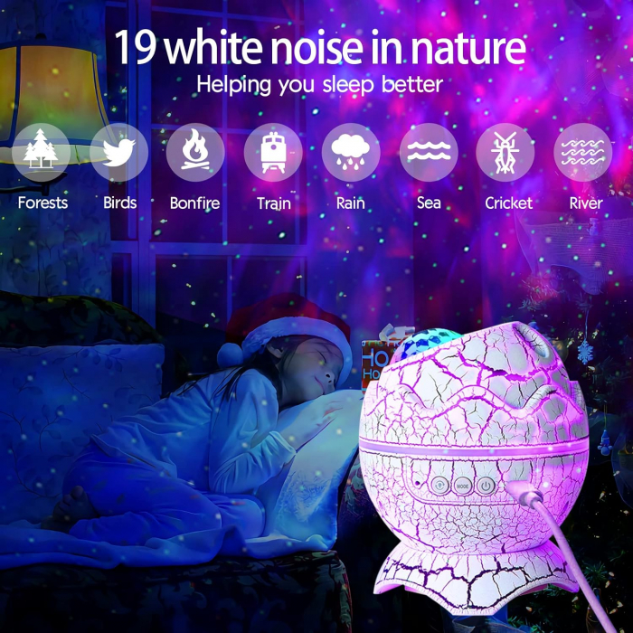 Proiector aurora LED, ou de dinozaur, boxa bluetooth, telecomanda, SZPACMATE - Amazon - GRAD A [4]