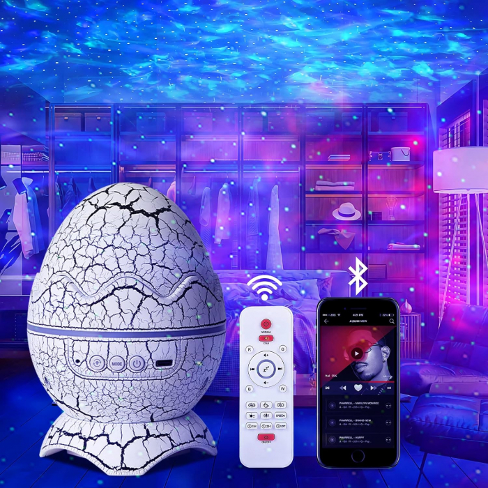 Proiector aurora LED, ou de dinozaur, boxa bluetooth, telecomanda, SZPACMATE - Amazon - GRAD A [1]