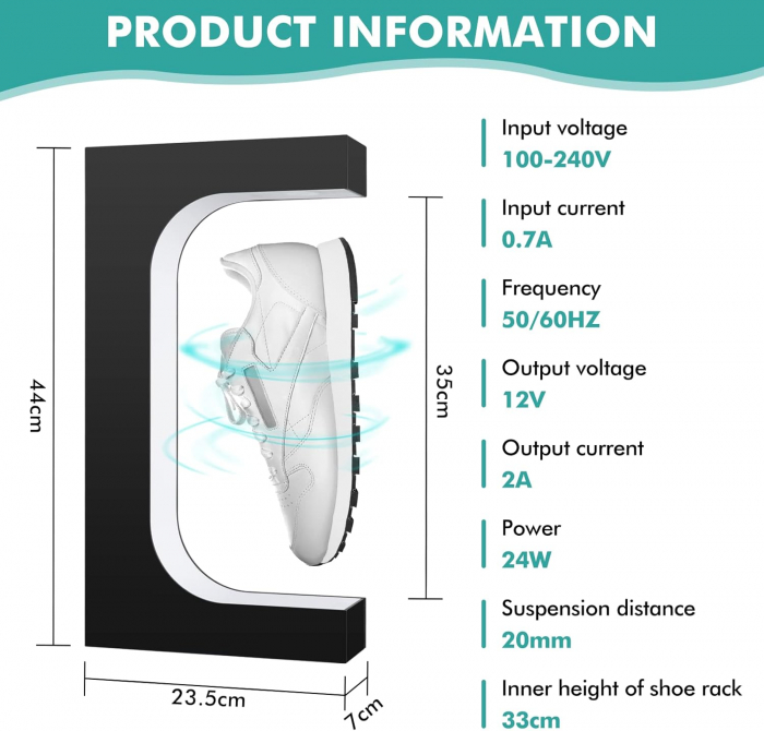 Lampa LED cu suport magnetic, prezentare produse,  YJINGRUI-Amazon, 360 grade, negru [2]