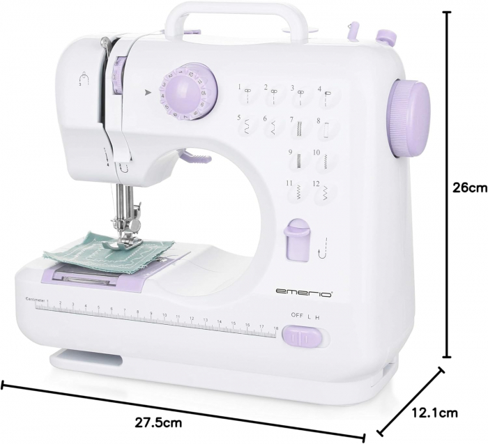 Mașină de cusut Emerio SEW-121820, 12 modele de cusături, pedala, lumina LED - GRAD A [6]