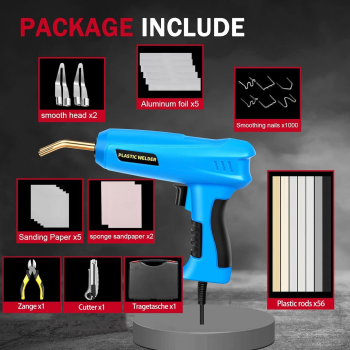 Masina de sudura plastic, 200W, kit reparatii plastic, Mytovosn - Amazon, albastru - GRAD A [6]