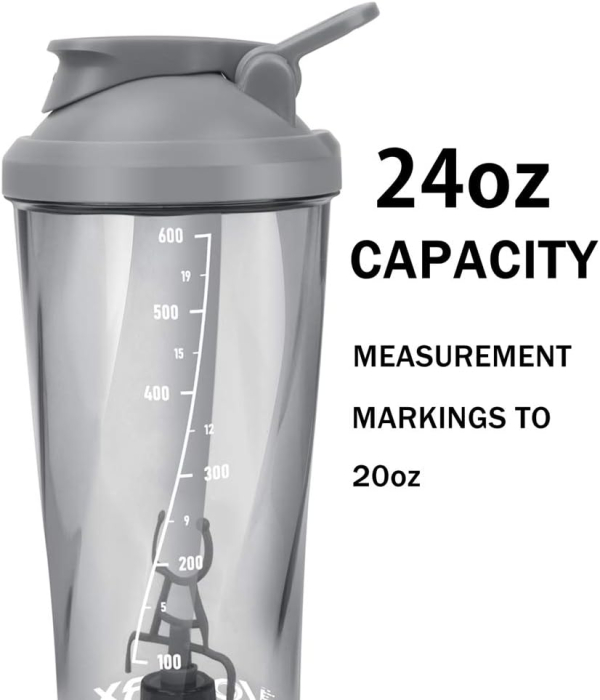 Mixer electric pentru shake-uri proteice,  650 ml, alb - GRAD A [2]