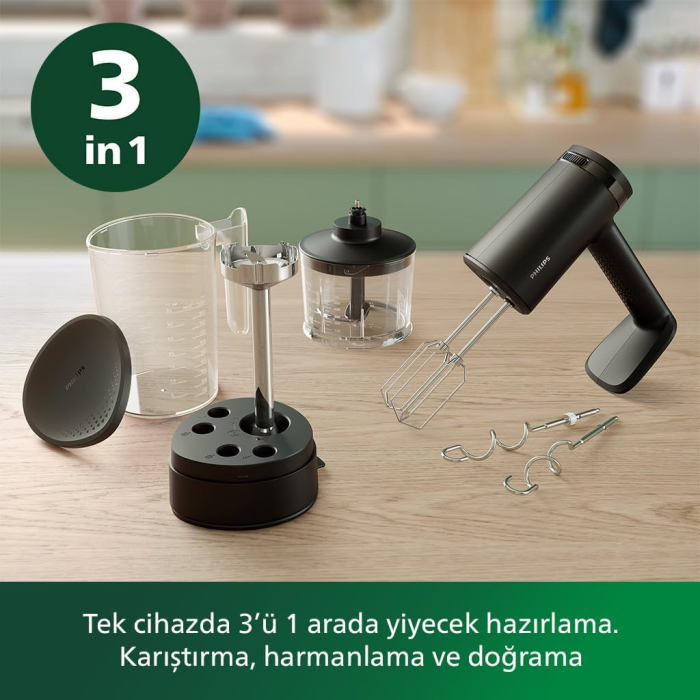 Mixer vertical PHILIPS Seria 5000 HR3781/20, 1l, 500W, 5 trepte viteza - GRAD A [3]