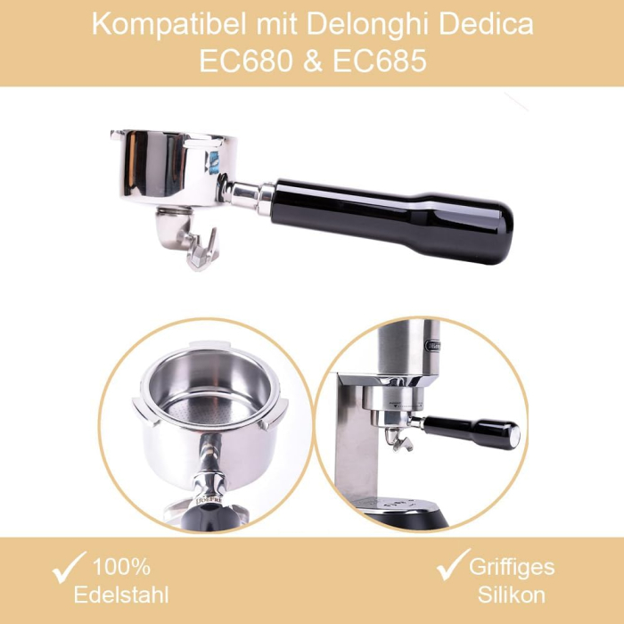 Portafiltru 51 mm evacuare dubla, capacitate 2 cesti, negru - GRAD A [2]