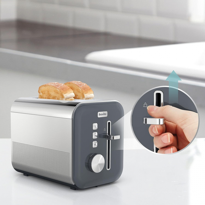 Prajitor paine Breville VTT949X, 2 sloturi extra late, 850W, argintiu/negru [3]