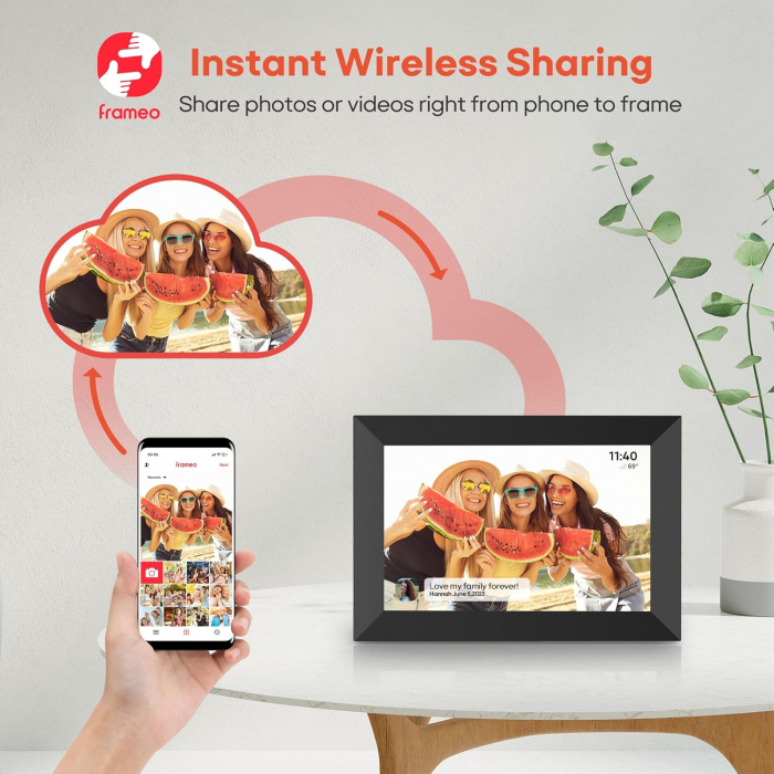 Rama foto, 10.1 inch, Wi-Fi, ecran touch 1280x800 HD IPS, stocare 32GB, Frameo-Amazon [2]