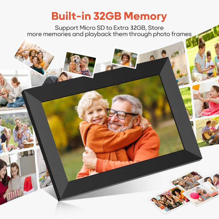Rama foto, 10.1 inch, Wi-Fi, ecran touch 1280x800 HD IPS, stocare 32GB, Frameo-Amazon [4]