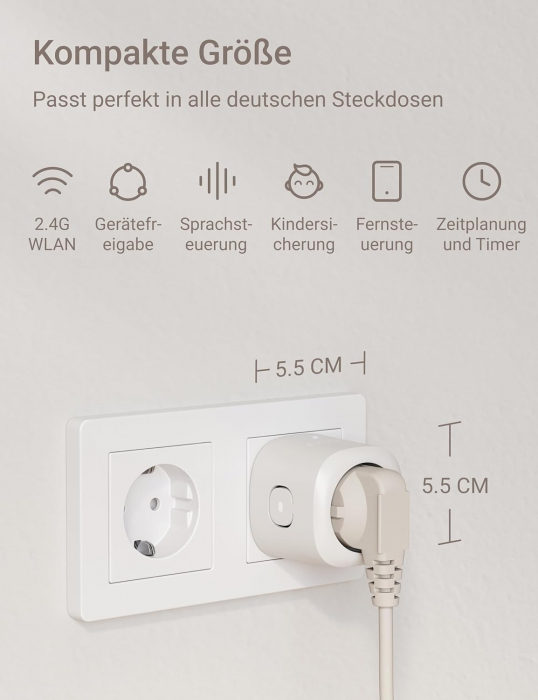 Set 2 prize smart Wi-Fi, Nooie - Amazon, control la distanta, timer, monitorizare consum, compatibile cu Alexa si Google Home [3]