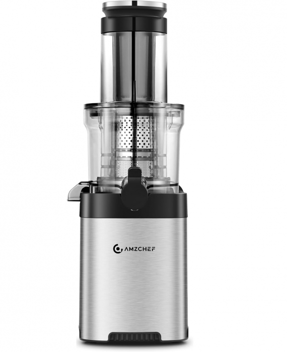 Storcător cu presare la rece, 150 W, deschidere de 79 mm, AMZCHEF - Amazon, otel inoxidabil [1]