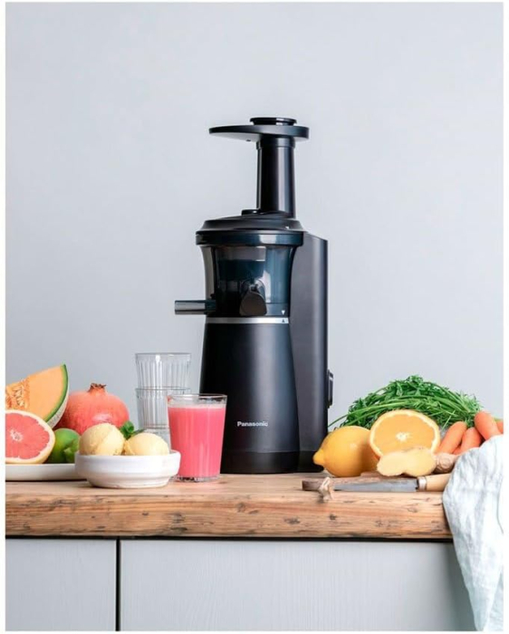 Storcator lent Panasonic MJ-L501KXE, 150 W,  Slow Juicer,  Negru - GRAD B [5]
