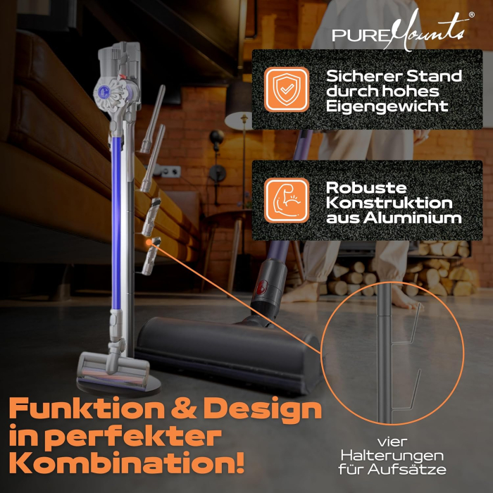 Suport de podea PureMounts, pentru aspirator vertical - GRAD A [2]