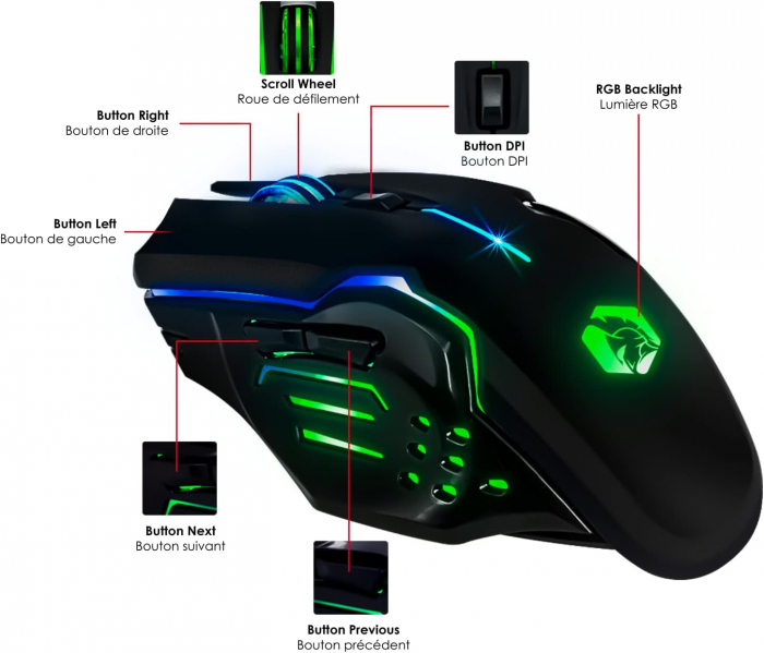 Tastatura si mouse gaming EMPIRE GAMING - Armor RF800, fara fir, QWERTZ (DE Layout), mouse pad - GRAD A [5]