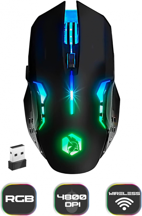 Tastatura si mouse gaming EMPIRE GAMING - Armor RF800, fara fir, QWERTZ (DE Layout), mouse pad - GRAD A [3]