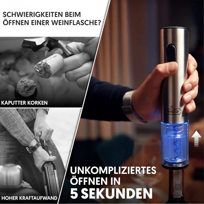Tirbuson electric, accesoriu taiat folie, statie incarcare, cutie cadou, Twinz up-Amazon [2]