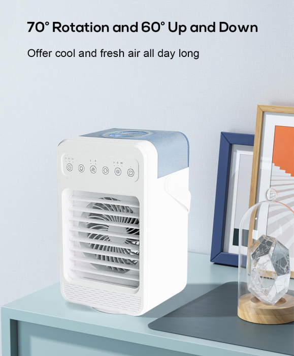 Ventilator cu racire cu apa, 4 viteze, oscilatie, LED - GRAD A [4]