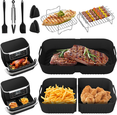 Aparate pentru gatit - Accesorii friteuza XXL,  2 zone, compatibile Ninja AF500EU - GRAD A