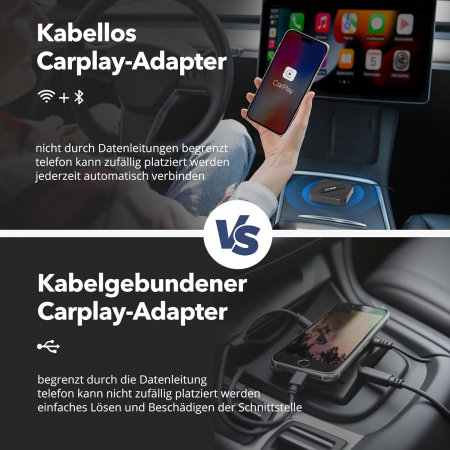Adaptor CarPlay bluetooth, compatibil cu masini din 2015, IOS 10+, bluetooth, Evatronic-Amazon [2]