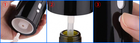 Aerator Electric Reincarcabil, Decantor pentru Vin, Dop vacuum, SisDruo - Amazon Negru [4]
