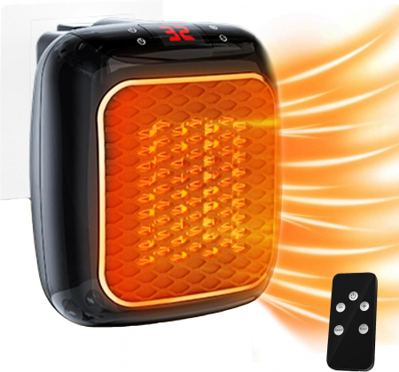 Racire, incalzire, purificare aer - Aeroterma pentru priza, 1200W, 2 viteze, timer, termostat digital, telecomanda - GRAD A