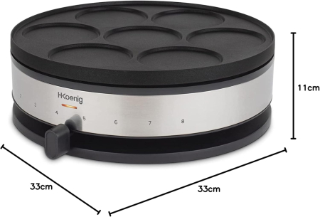 Aparat de clatite/pancakes, H.Koenig, KREP56, negru - GRAD A [1]