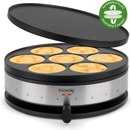 Aparat de clatite/pancakes, H.Koenig, KREP56, negru - GRAD A [2]