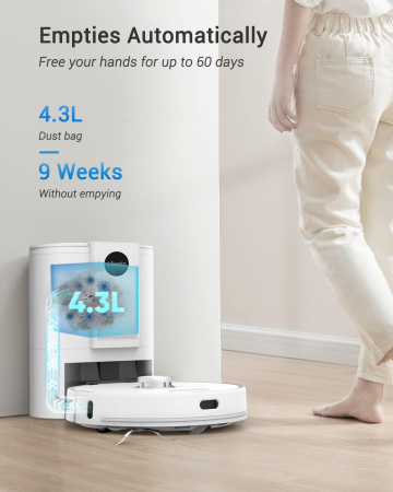 Aspirator robot și mop 2 în 1, T10 Ultenic-Amazon, navigare Laser, 3000 PA, alb [1]