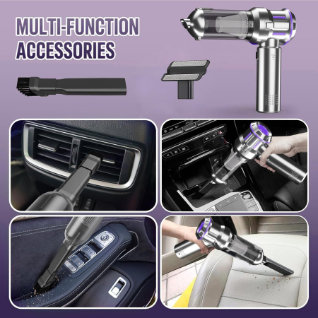 Aspirator, suflanta Fara Fir 22000Pa 3 Viteze, pentru Masina & Casa – Negru - GRAD A [5]