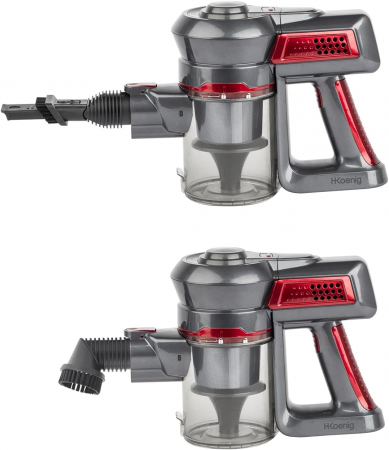 Aspirator vertical H.Koenig, UP600, 2 in 1 2 viteze, EasyClean, autonomie 35 min, multisuprafete, usor, rosu - GRAD B [2]