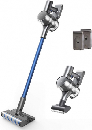 Aspiratorul vertical fara fir Dreame T20 Pro, 450W, 0.6l, 4 perii pentru suprafete, Ecran LCD, Albastru/Gri [1]