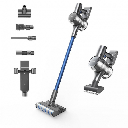 Aspiratorul vertical fara fir Dreame T20 Pro, 450W, 0.6l, 4 perii pentru suprafete, Ecran LCD, Albastru/Gri [0]