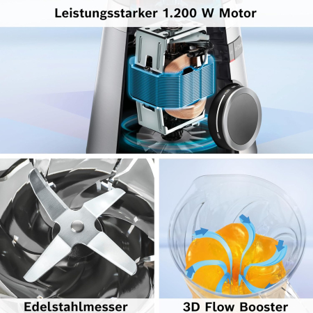 Blender Bosch VitaPower 1200W, 1.5L, 2 viteze, pulse - GRAD A [3]