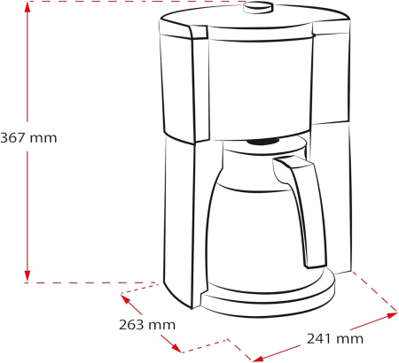 Cafetiera Melitta Look V Timer 1025-18, 1,25 L,  10 cani - GRAD B [3]