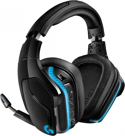 Gaming, Jocuri - Casti gaming wireless Logitech G935 RGB Lightsync, surround 7.1, multiplatforma, Negru - GRAD A