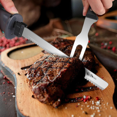 Cutit Electric, fara Fir, Li-Ion, 8V, 2000 mAh, pentru Taiere Paine, Carne si Branza - GRAD A [7]