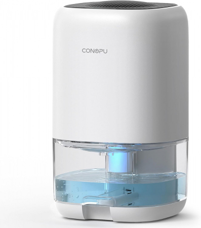 Racire, incalzire, purificare aer - Dezumidificator 1000ML, oprire automata, lumina LED, alb, CONOPU