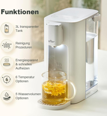 Dispenser apa fierbinte Bear 3 L cu ecran tactil si 6 temperaturi presetate - GRAD A [2]