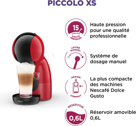 Espressor Krups Dolce Gusto, Piccolo XS  roșu KP1A350 - GRAD B [2]