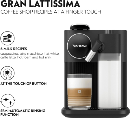Espressor Nespresso EN 640.B Gran Lattissima, Negru - GRAD B [2]