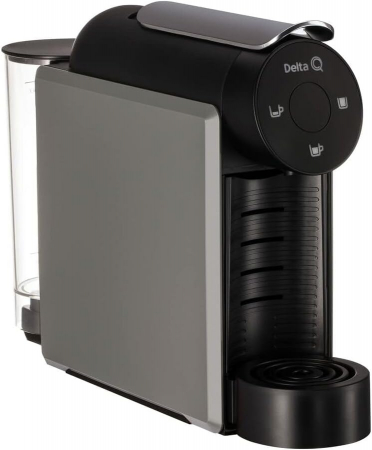 Expresoare, Cafetiere si Accesorii - Expressor cu capsule, Delta Q Mini Qool , 1200 W, 19 bar, gri plus 2 capsule inox reutilizabile - GRAD A