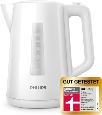 Fierbatoare de apa - Fierbător electric  Philips  1,7 L, HD9318/00, alb - GRAD A