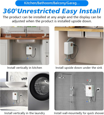 Incalzitor electric instant , 220V 3500W,  afisaj LED - GRAD A [5]