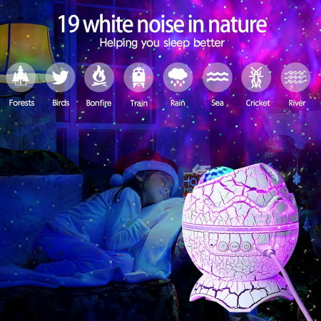 Proiector aurora LED, ou de dinozaur, boxa bluetooth, telecomanda, SZPACMATE - Amazon - GRAD A [3]