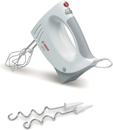 Aparate pentru gatit - Mixer de mână Bosch MFQ3530,  5 viteze, 450 W, alb/gri - GRAD A