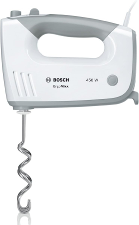 Mixer de mână Bosch MFQ36470,  5 viteze, 450 W, alb/gri - GRAD D [1]